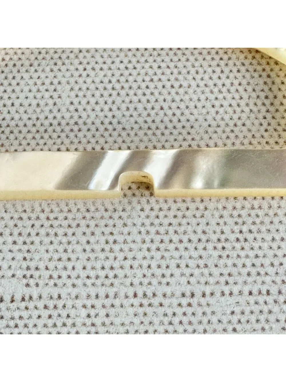 Art Deco Carved Mother of Pearl Belt Buckle Sunburst Fan Shell